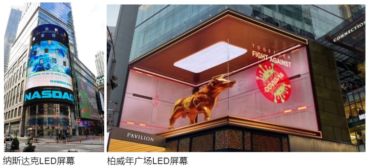 护肤品牌 Pavilion 广场 LED 电子屏幕